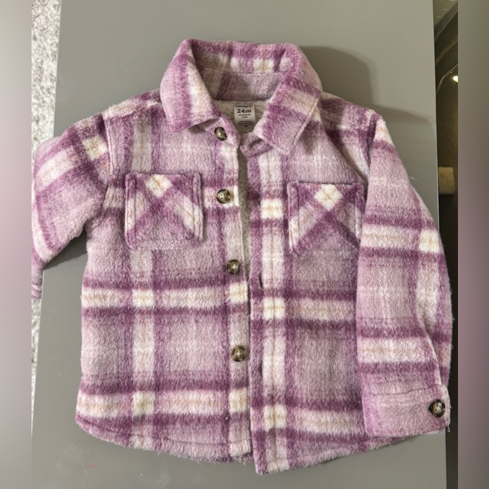 Baby Girl Carter's Plaid Shacket Size 24M